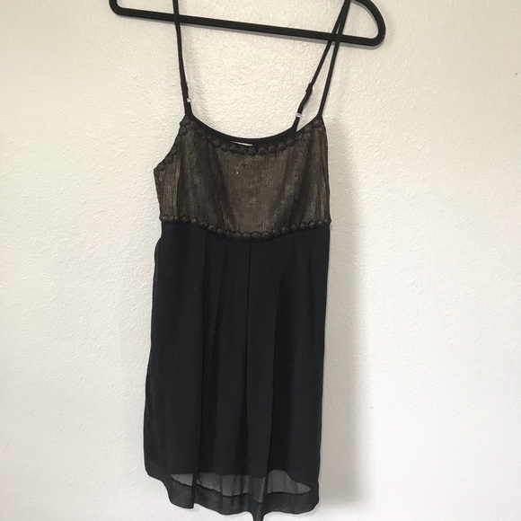 Miss Me Dresses & Skirts - Miss me Black Silk w/ Studs & Sequins Chiffon D55